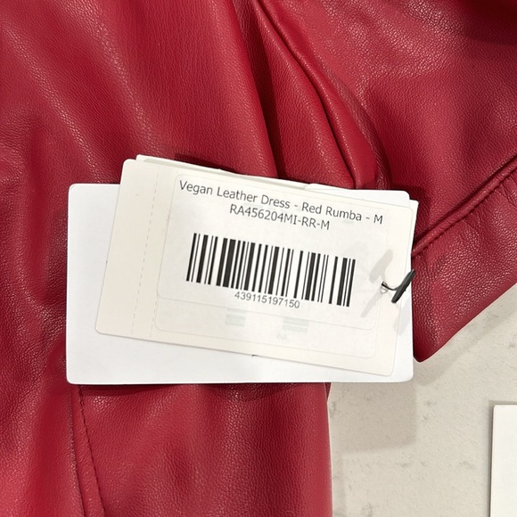 Red vegan leather dress. Rachel Parcell, NWT - Picture 4 of 4